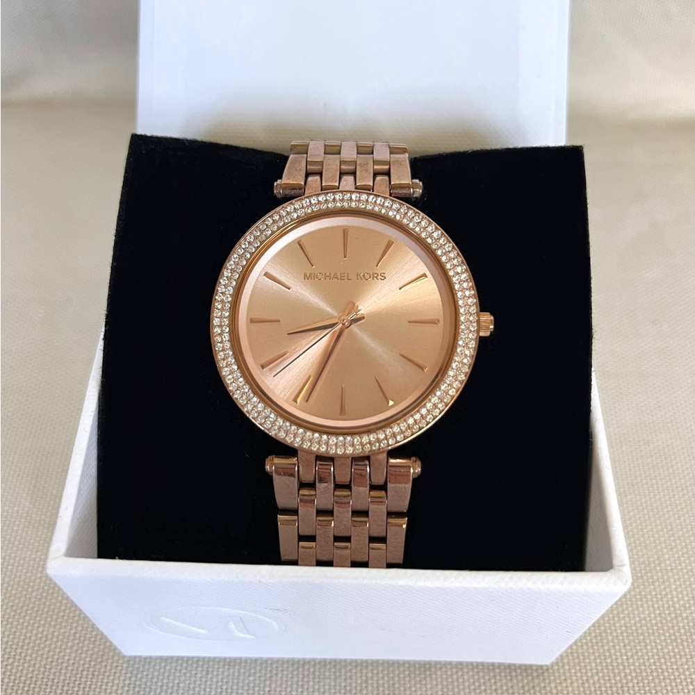 Michael Kors | Rose Gold-Tone Glitz Darci Watch
